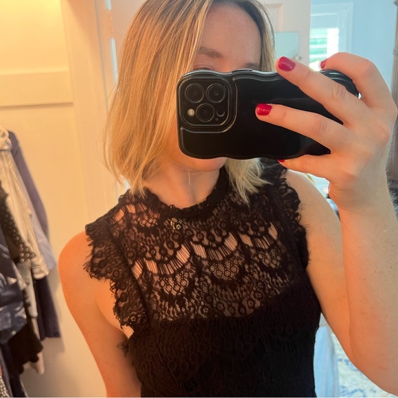 Free People Black Lace Backless Dress - Picture 3 of 7